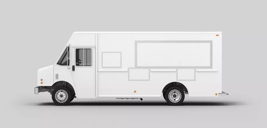 mockup of a food truck or a mobile home