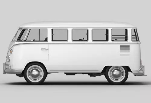 Mock up of an old minibus