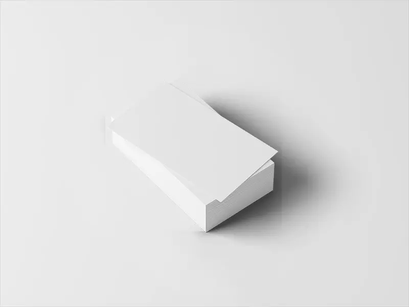Stack of business cards mockup