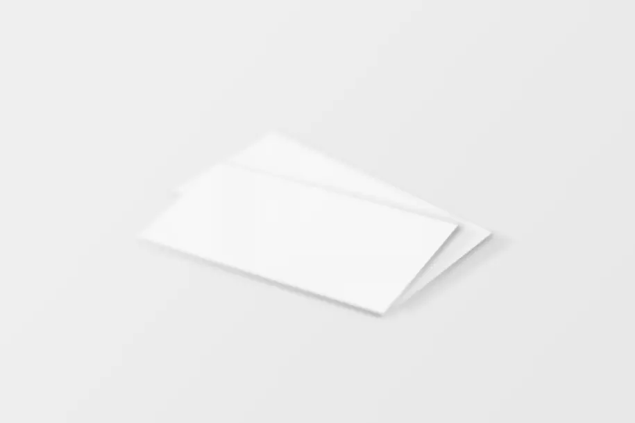 Business card mockup psd on white background