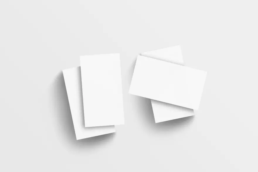 Download PSD mockup of two stacks of business cards
