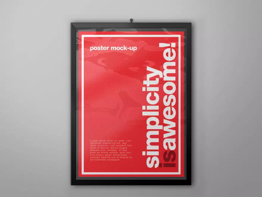 Download Framed poster PSD mockup