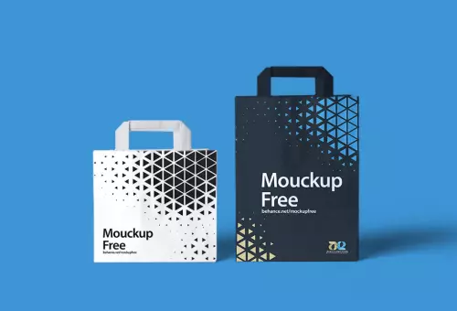 Mockup of two paper bags