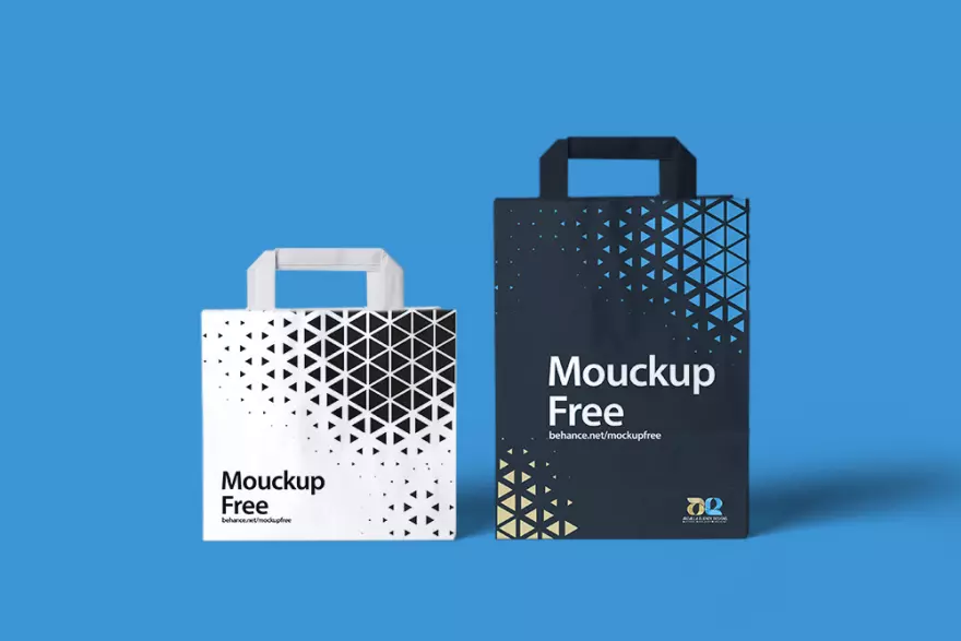 Download Mockup of two paper bags