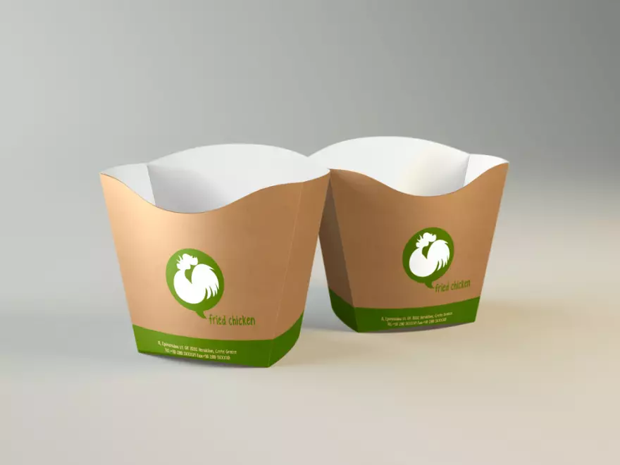 Download PSD mockup of two paper buckets