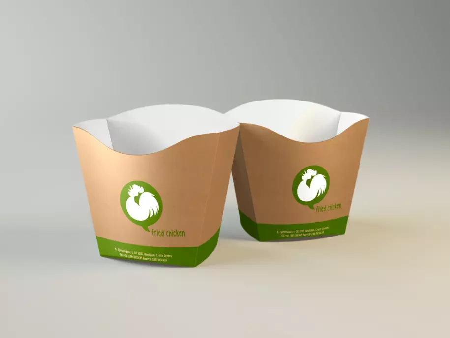 PSD mockup of two paper buckets