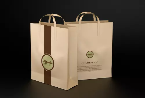 Two paper bags PSD mockup
