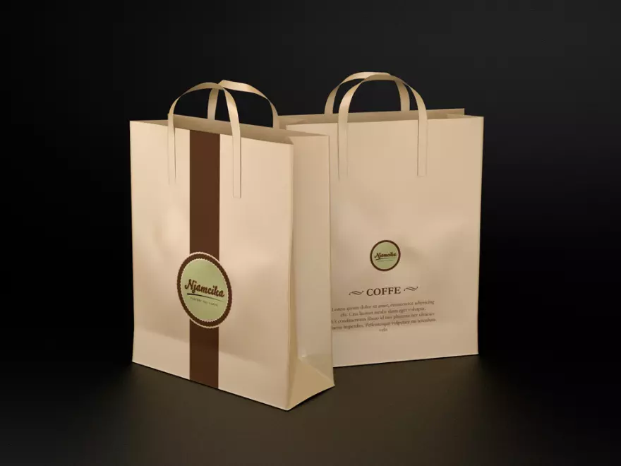 Download Two paper bags PSD mockup