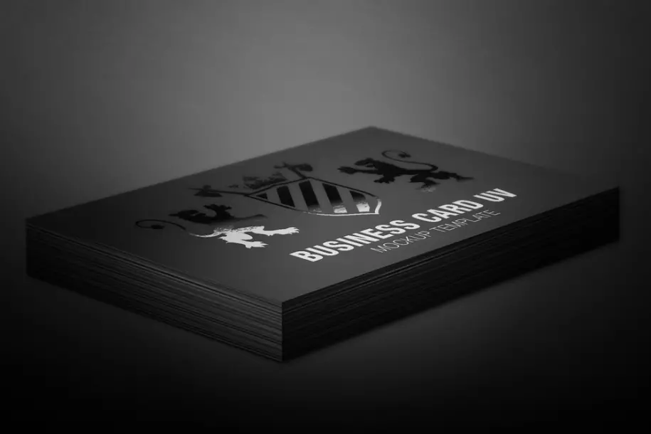 Stack of business cards PSD mockup
