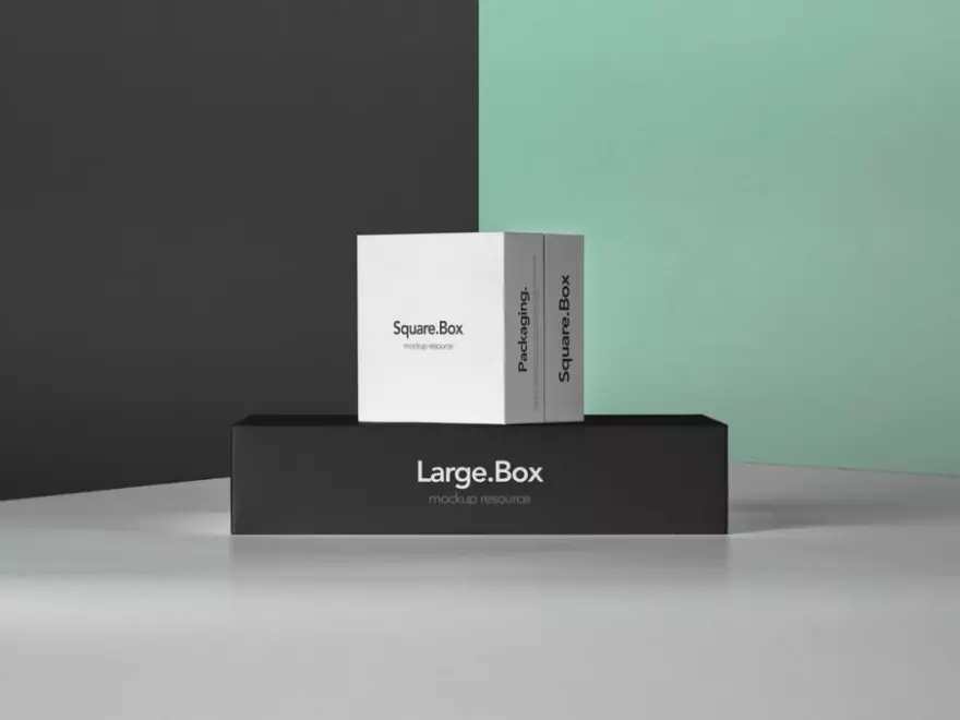 Download Packaging box PSD mockup