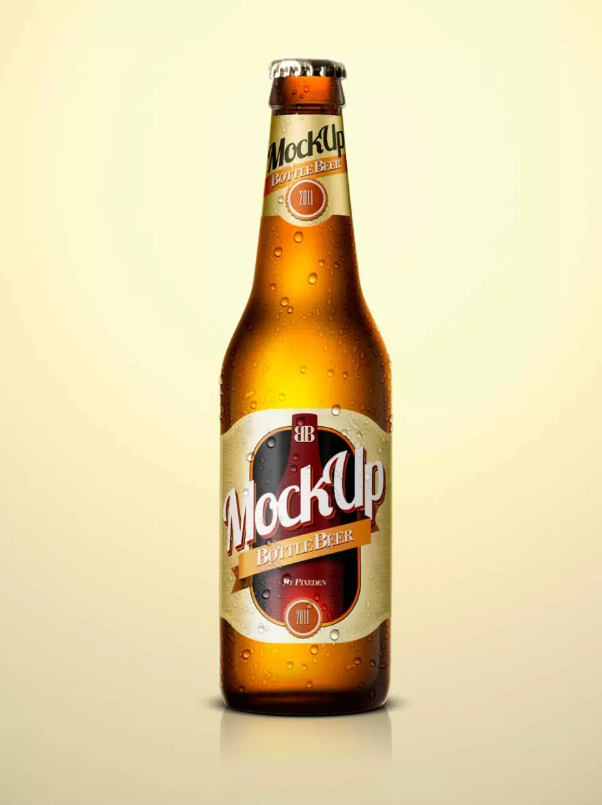 Download Beer bottle PSD mockup