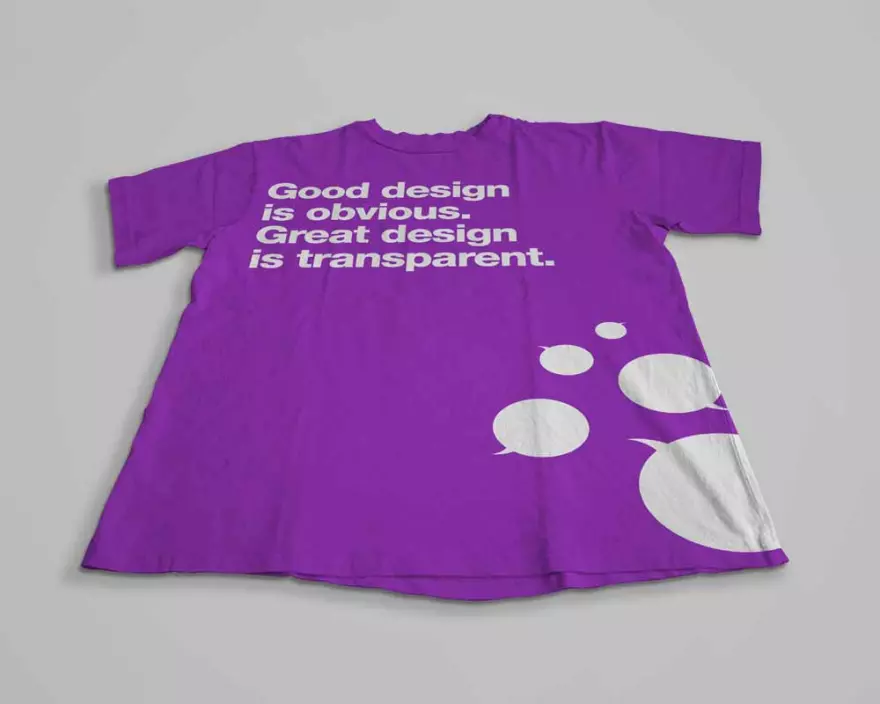 Download Free purple t-shirt PSD mockup