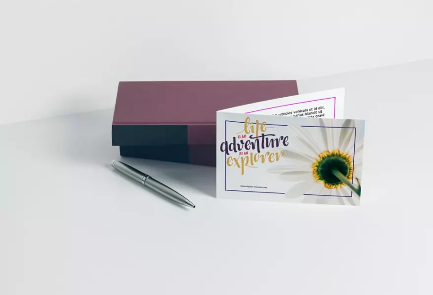 Download Book and greeting card PSD mockups