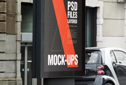 Outdoor advertising PSD mockup