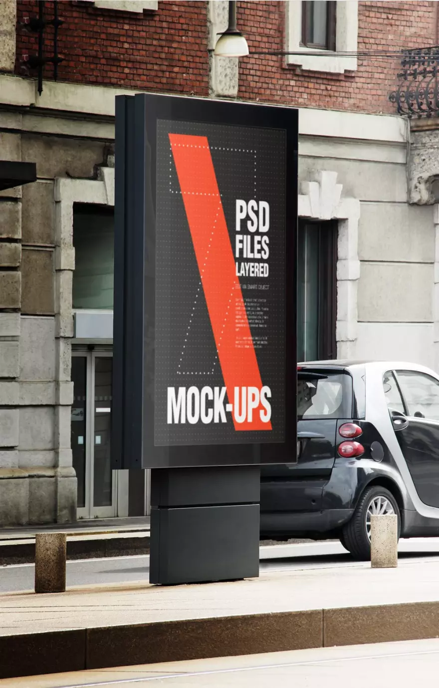 Download Outdoor advertising PSD mockup