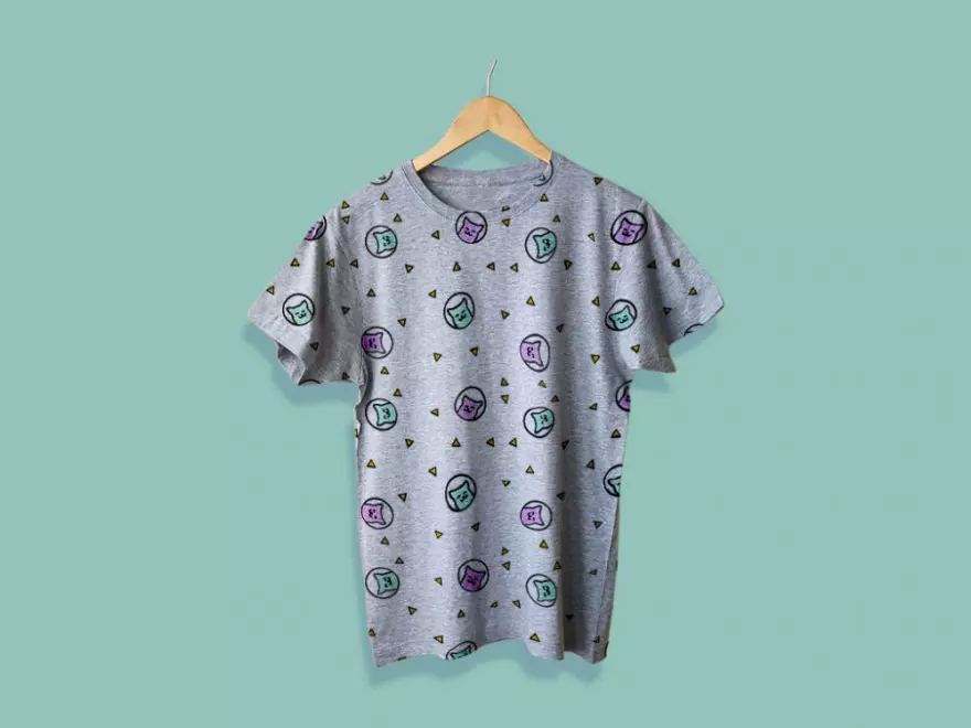 Download Mockup of t-shirts on a hanger