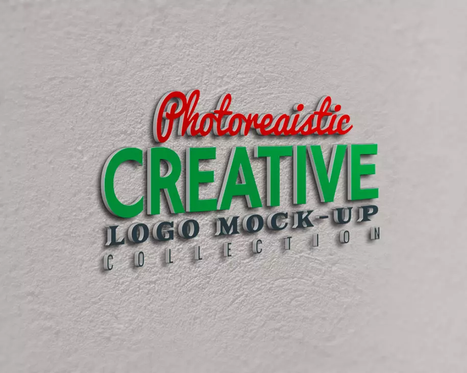 Lettering PSD mockup (logo)