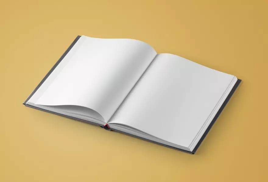 Download FREE open book PSD mockup