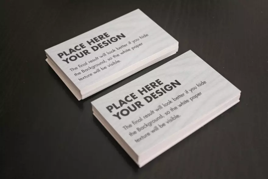 Download PSD mockup of two stacks of business cards