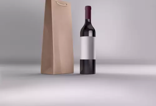Bottle and bag mockup PSD
