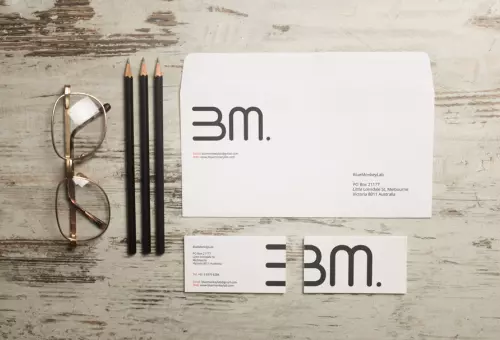 PSD mockup of an envelope and business cards