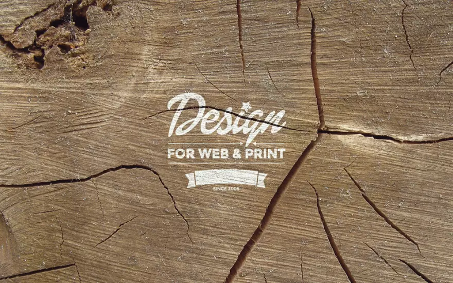 Download Wood lettering PSD mockup