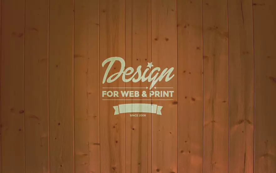 Download Logo PSD mockup on a beautiful wooden background