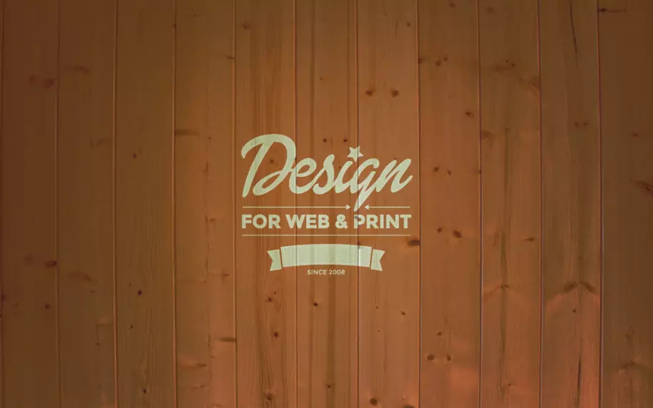 Logo PSD mockup on a beautiful wooden background