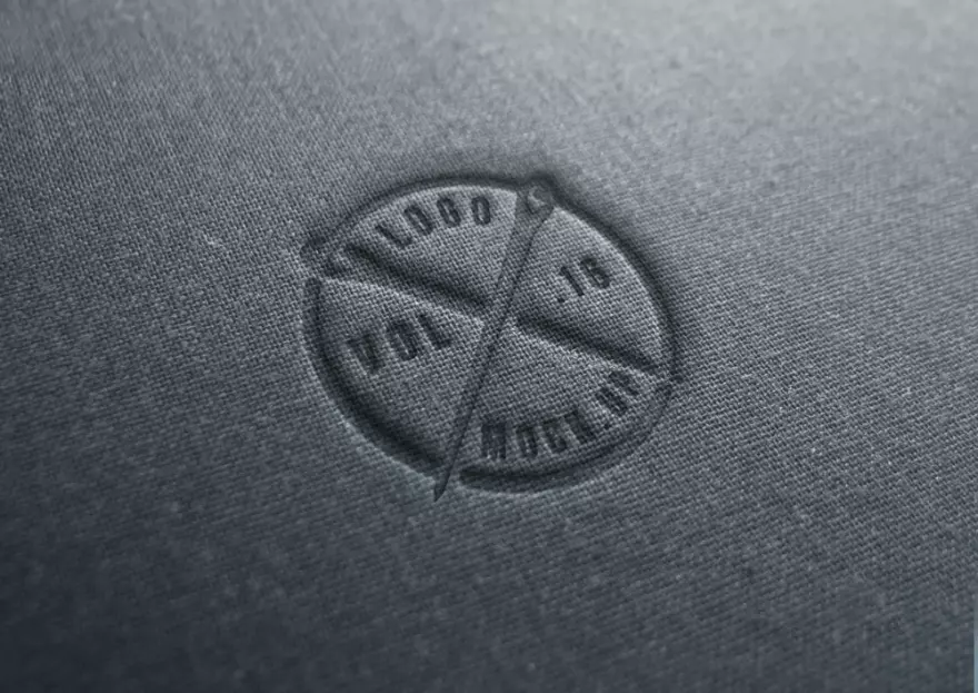Download PSD mockup of logo stamping on fabric