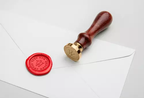 PSD mockup of a sealed envelope
