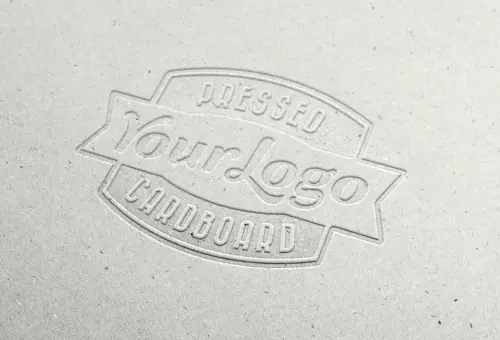 Logo PSD mockup on textured paper