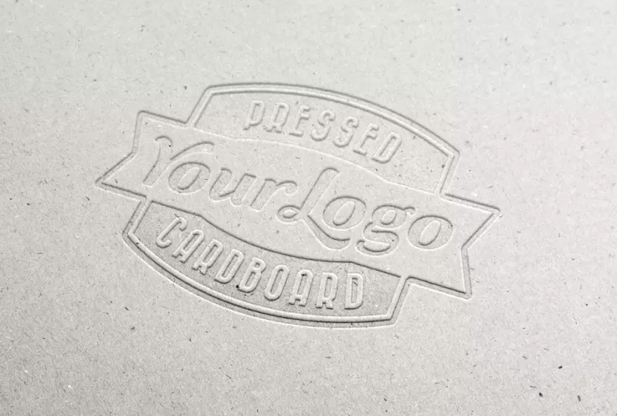 Download Logo PSD mockup on textured paper