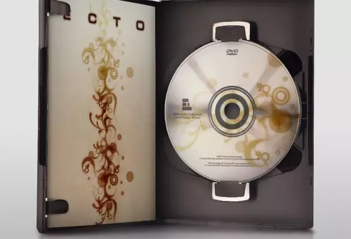 CD PSD mockup in a plastic case
