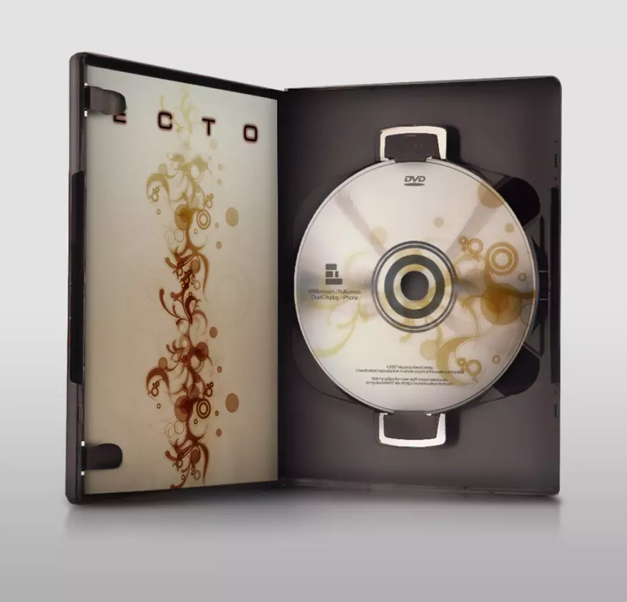 Download CD PSD mockup in a plastic case