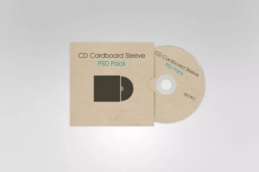 Download PSD mockup of a CD in a cardboard case