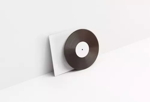 PSD mockup of a record with a case