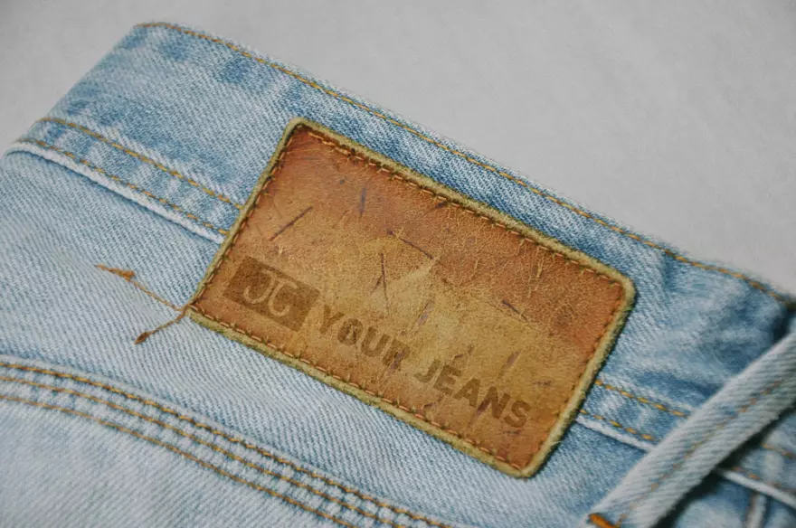 Download Jeans patch PSD mockup