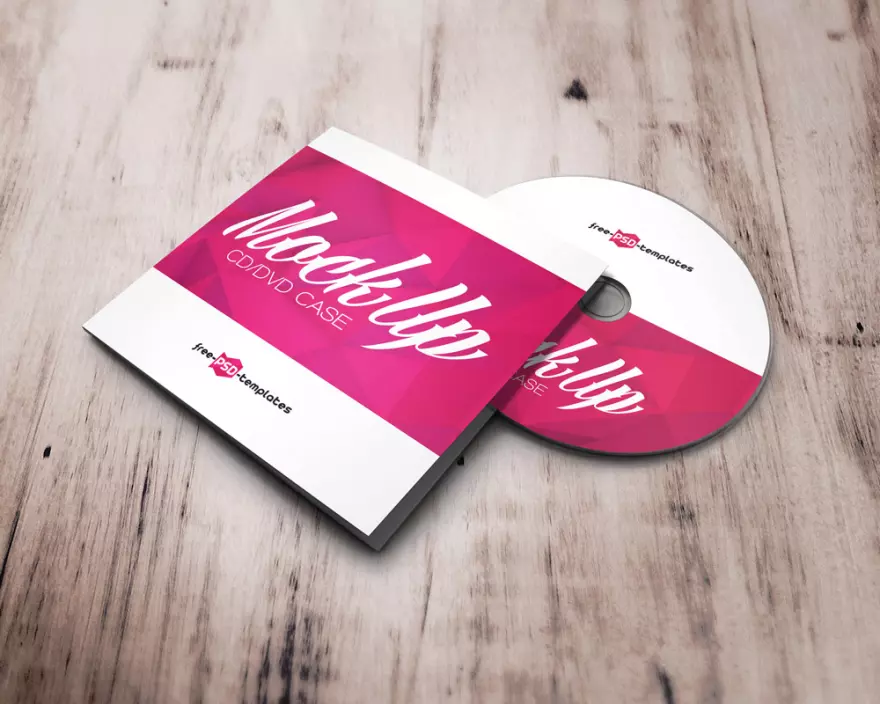 Download PSD mockup of a CD with a cardboard case