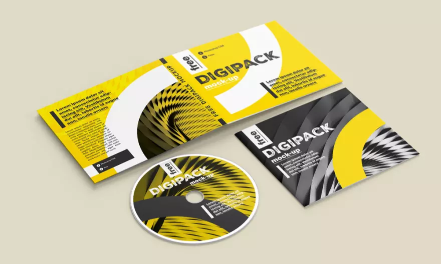 Download CD, case and booklet mockup