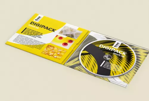 PSD mockup of a CD in a case