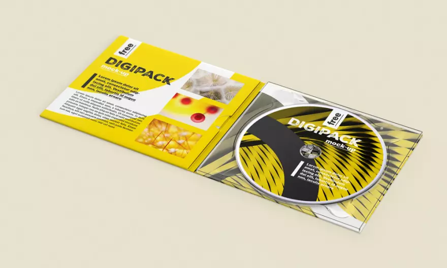 Download PSD mockup of a CD in a case