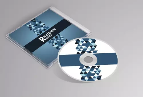 PSD mockup CD with case