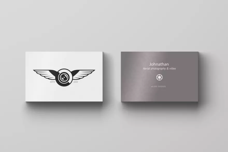 Download PSD mockup of two business cards