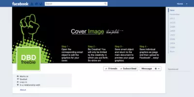 Facebook cover template PSD Mockup