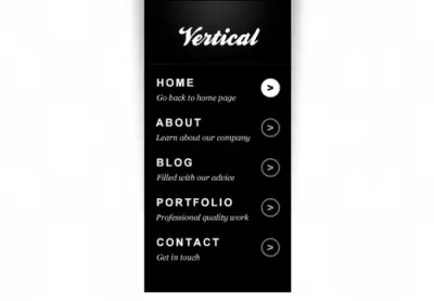 Website vertical panel PSD template