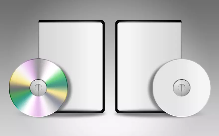 Download Mockup of two CDs with cases