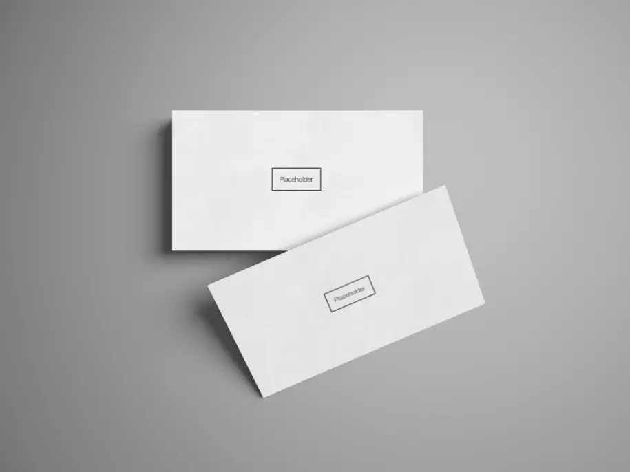 Two business cards PSD mockup