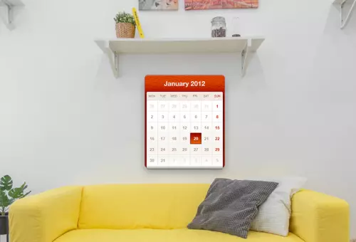 Calendar PSD mockup