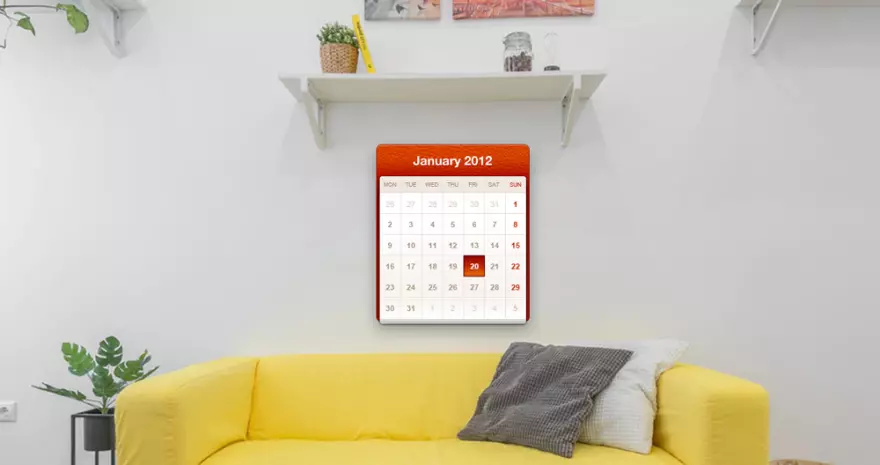 Download Calendar PSD mockup