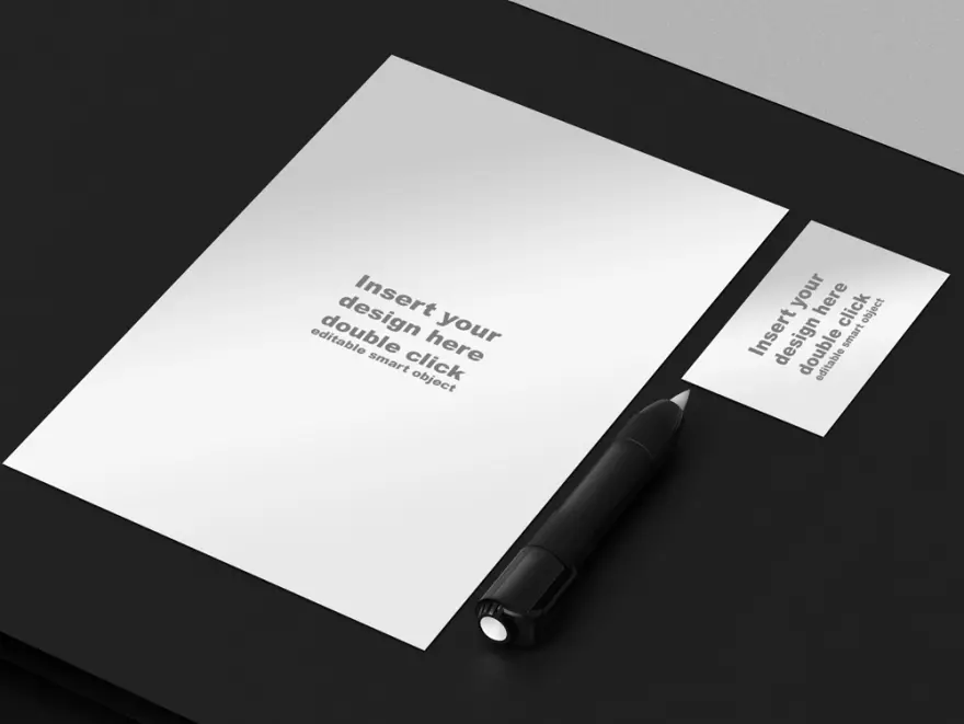 Download Sheet and business card PSD mockup